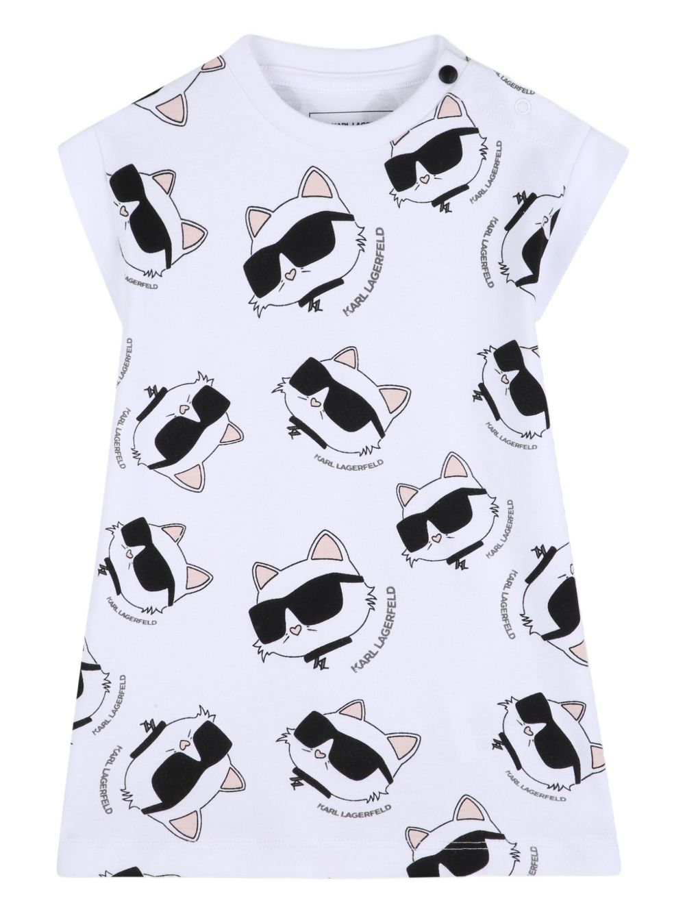 Abito bianco per neonata Z31260 10P Karl Lagerfeld Kids 