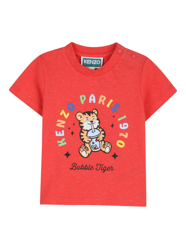 T-shirt rossa per neonato K61715 976 Kenzo Kids 