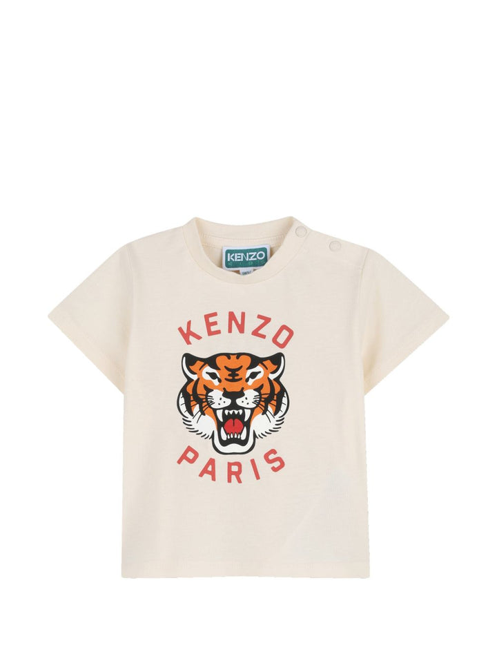 T-shirt beige per neonato K61718 208 Kenzo Kids 