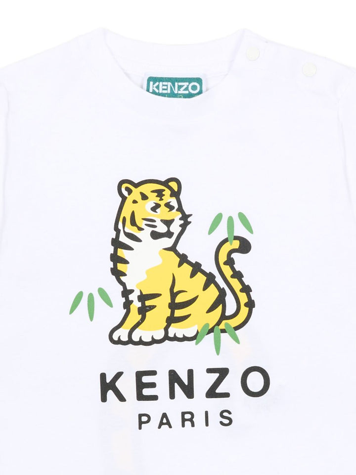 T-shirt bianco per neonato K61866 10P Kenzo Kids 