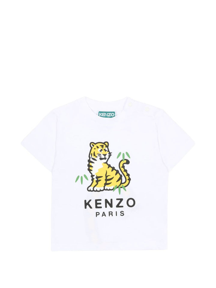 T-shirt bianco per neonato K61866 10P Kenzo Kids 