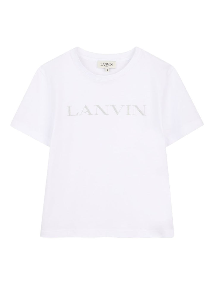 T-shirt bianco per bambina N30335 10P Lanvin Enfant 