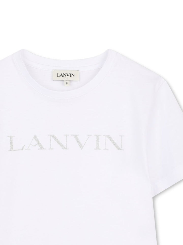 T-shirt bianco per bambina N30335 10P Lanvin Enfant 