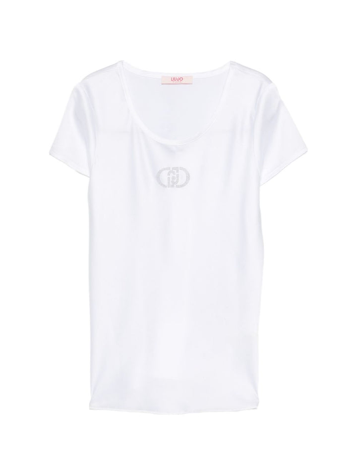 T-shirt bianca per bambina GA6025T400A 10601 Liu Jo 