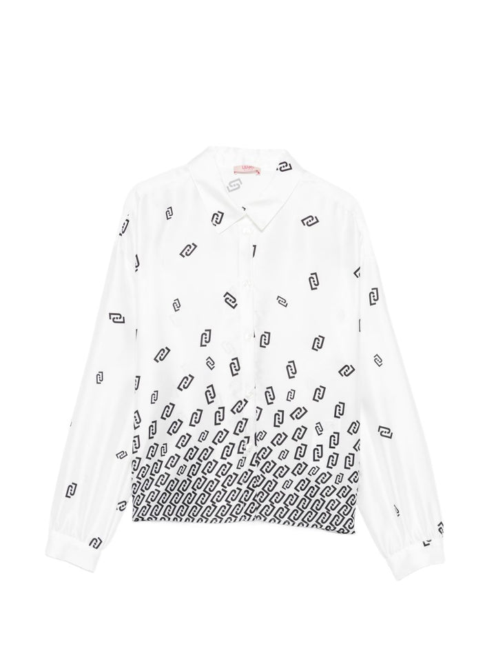 Camicia bianco/nero per bambina GA6051T0987 P9403 Liu Jo 