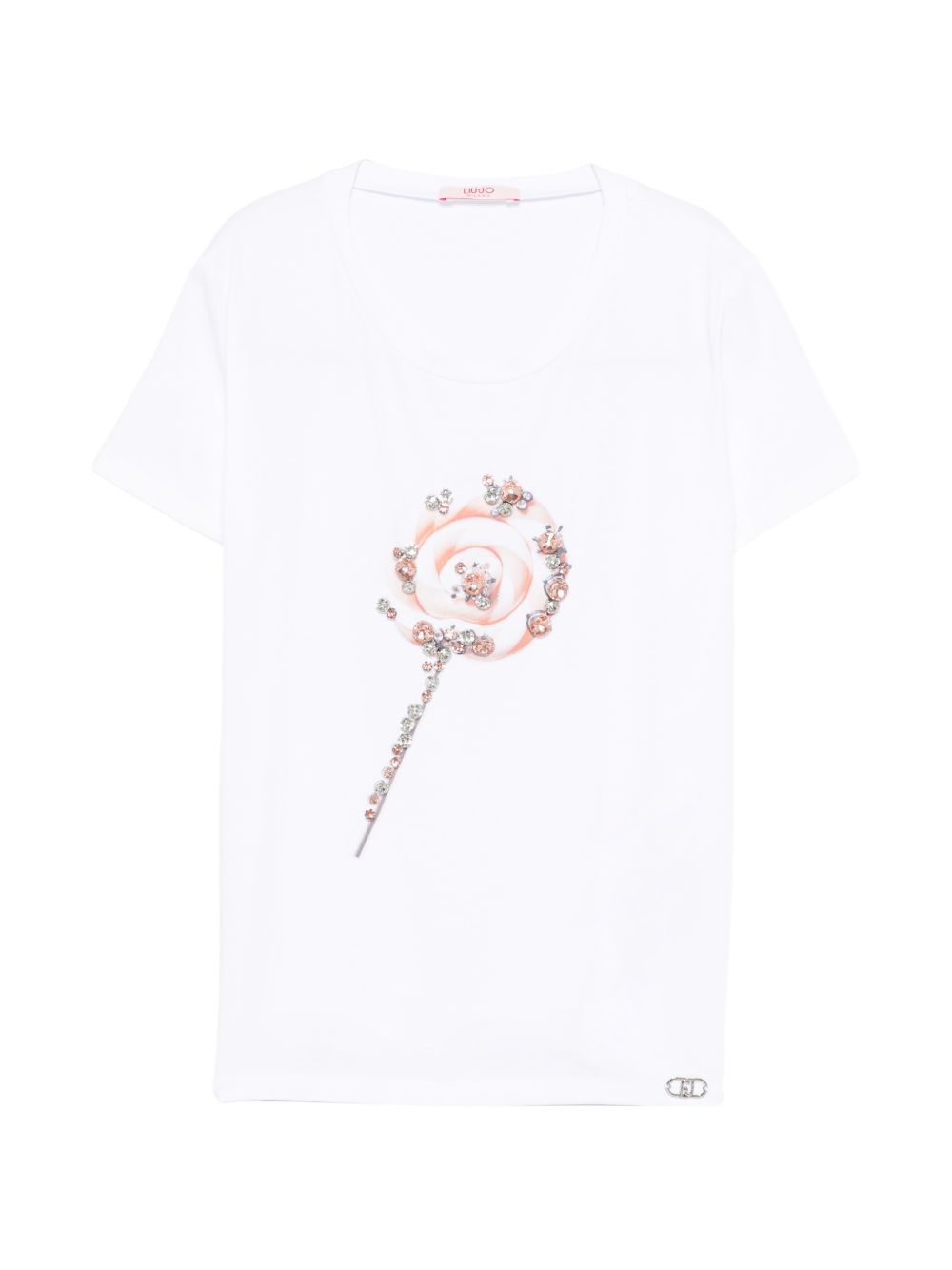 T-shirt bianca per bambina GA6112JS003 L9041 Liu Jo 
