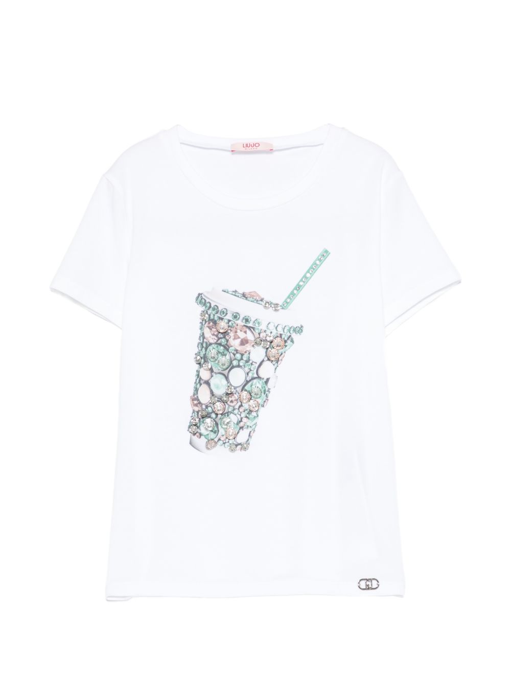 T-shirt bianco per bambina GA6112JS003 L9042 Liu Jo 