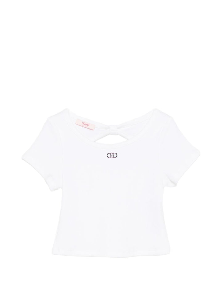 T-shirt bianca per bambina GA6152J4822 10601 Liu Jo 