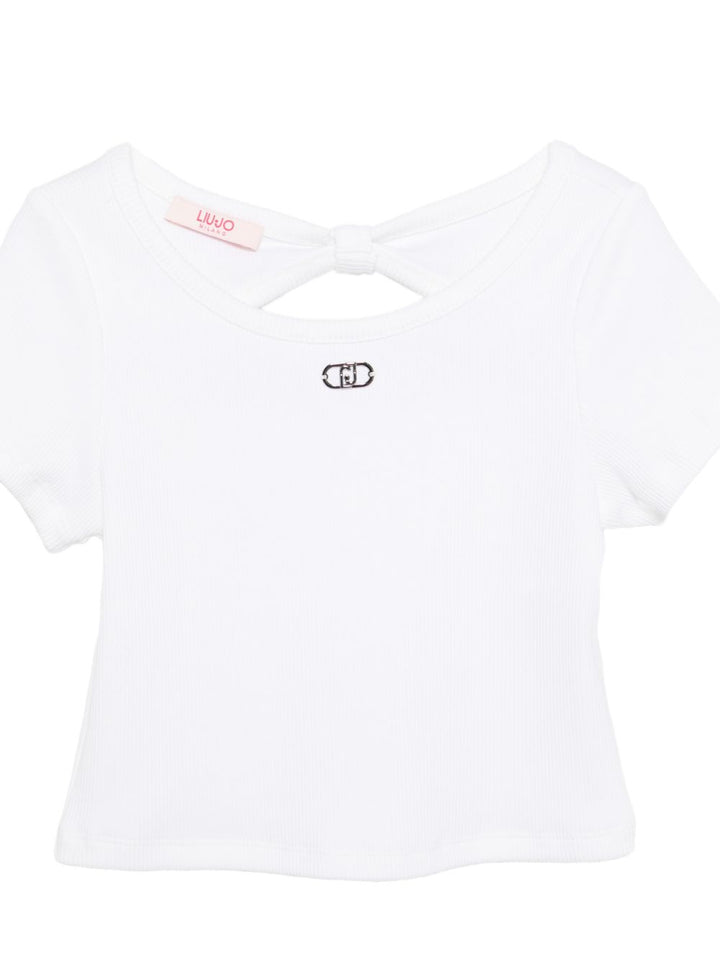 T-shirt bianca per bambina GA6152J4822 10601 Liu Jo 