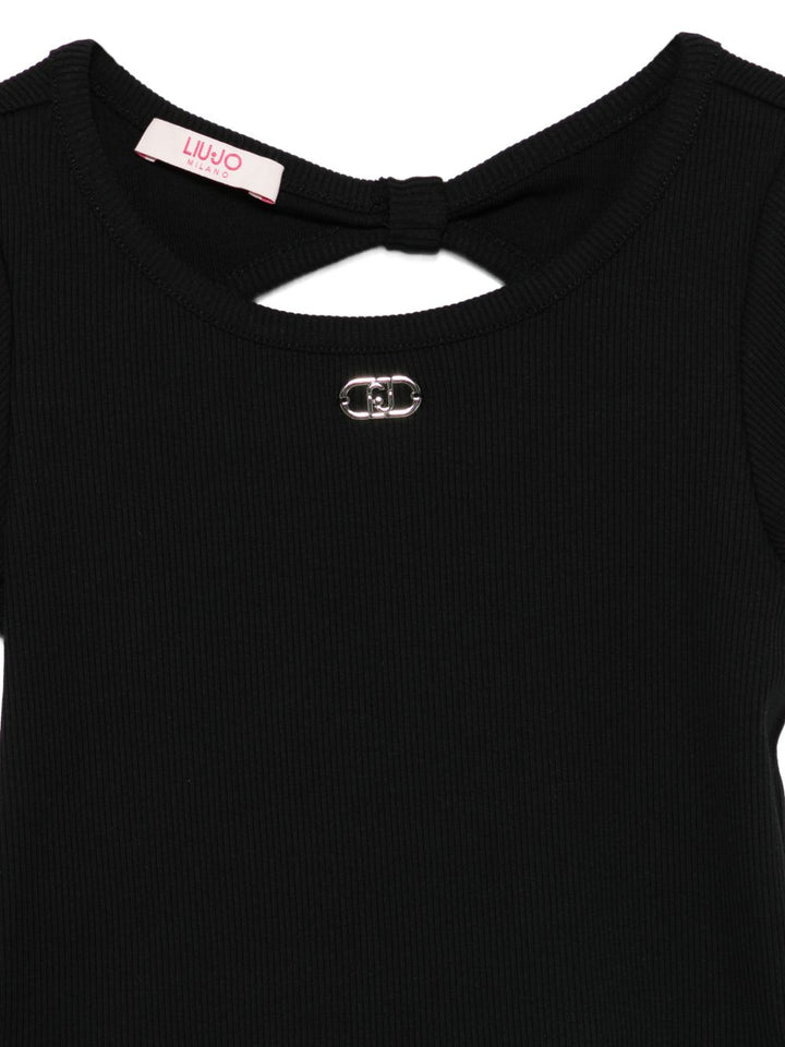 T-shirt nero per bambina GA6152J4822 22222 Liu Jo 