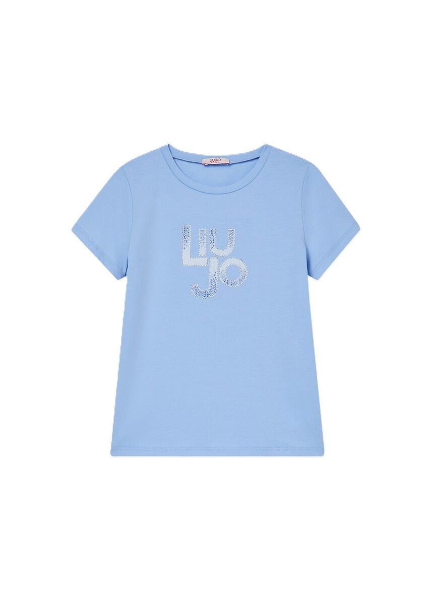 T-shirt blu per bambina GA6167JS003 44121 Liu Jo 
