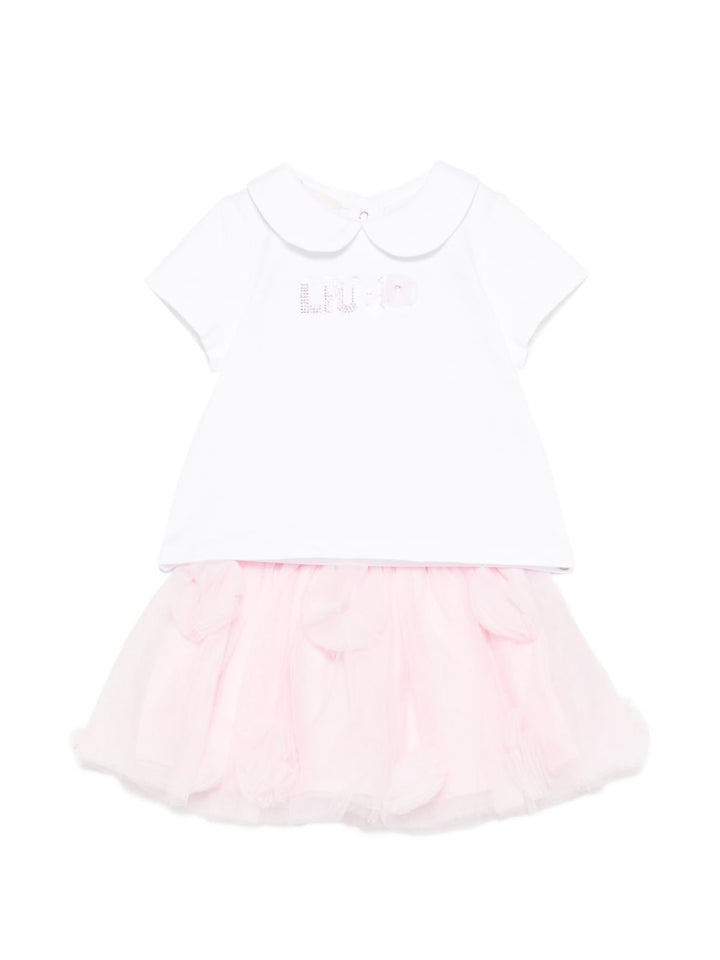 Completo bianco/rosa per neonata HA6008J9239 C3863 Liu Jo 
