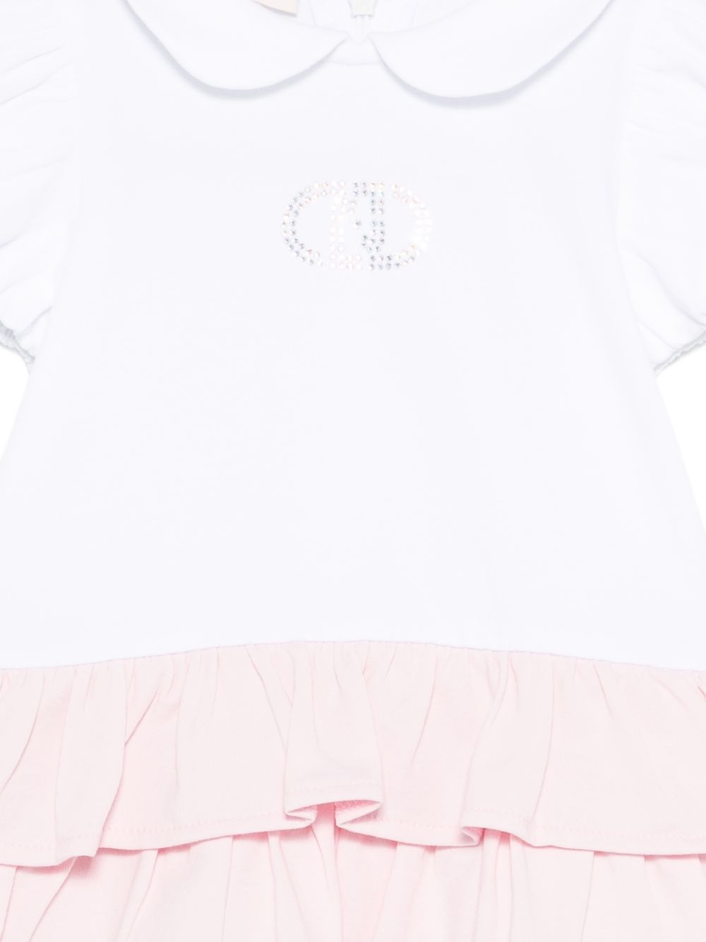 Abito bianco/rosa per neonata HA6067JS003 C3863 Liu Jo 