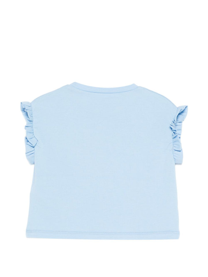 T- shirt azzurro per neonata KA6016JS003 P9341 Liu Jo 