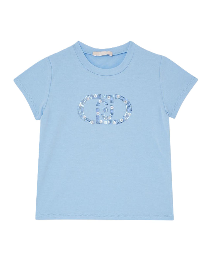 T-shirt blu per bambina KA6017JS003 44121 Liu Jo 
