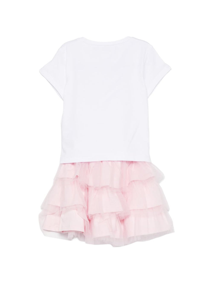 Completo bianco/rosa per bambina KA6020JS003 C3863 Liu Jo 