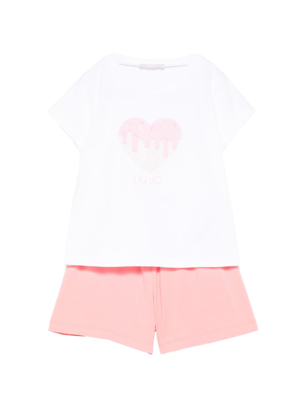 Completo rosa/bianco per bambina KA6023JS003 C3874 Liu Jo 