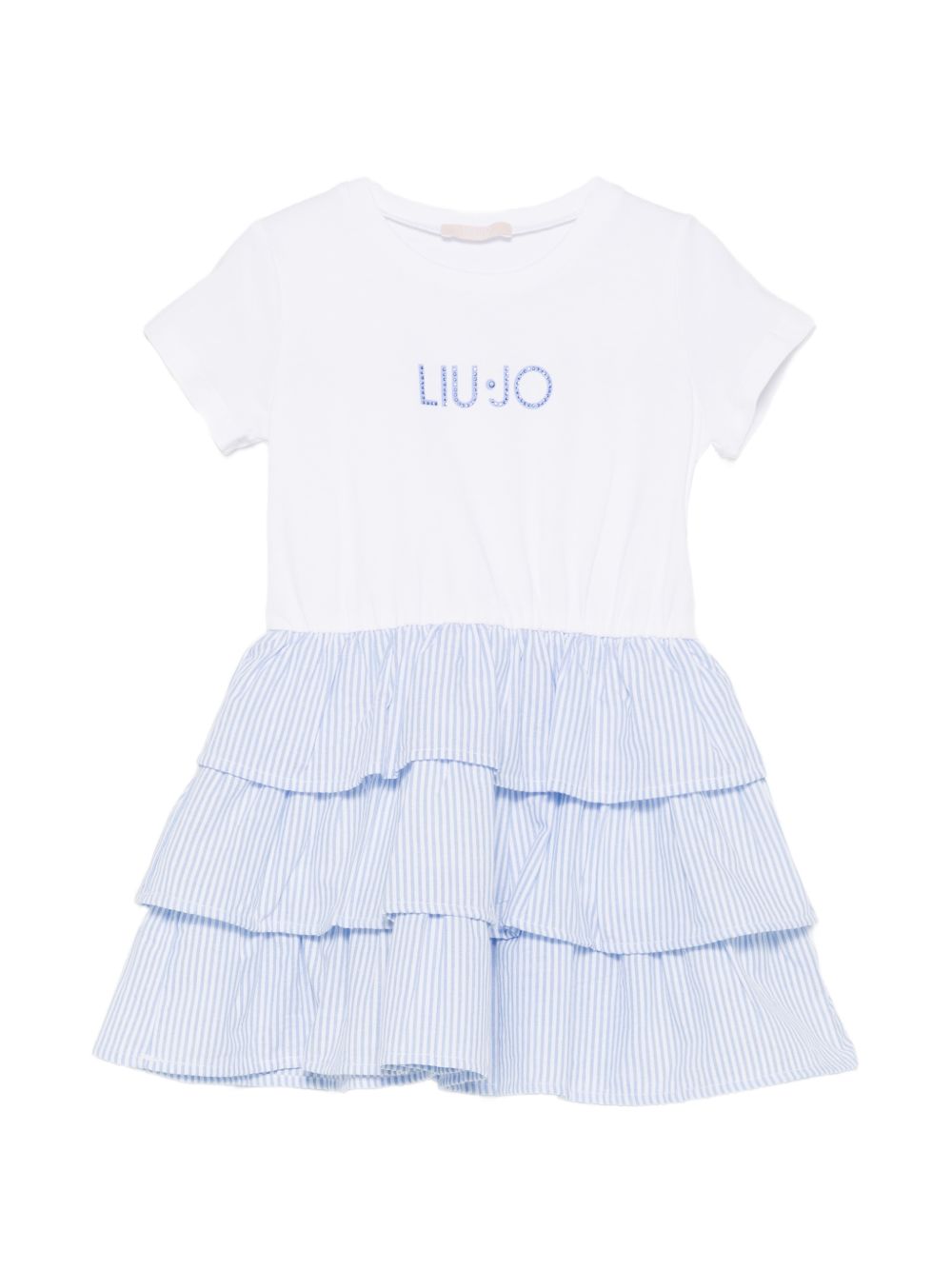 Abito bianco/azzurro per bambina KA6030T340A L9014 Liu Jo 