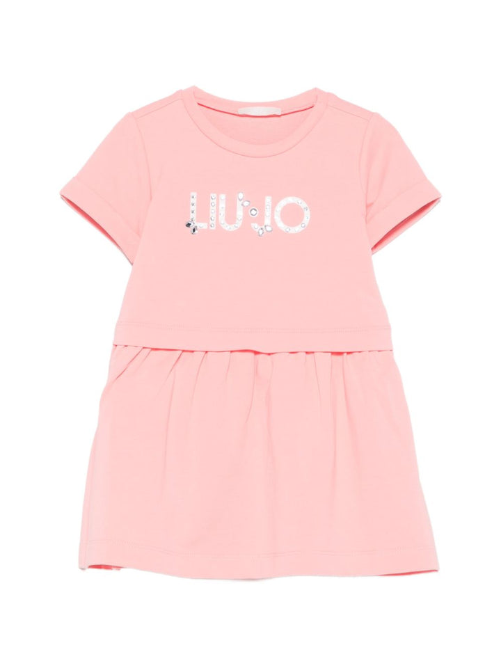 Abito corallo chiaro per bambina KA6038FS090 X0244 Liu Jo 