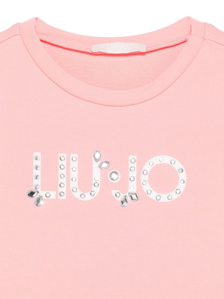 Abito corallo chiaro per bambina KA6038FS090 X0244 Liu Jo 