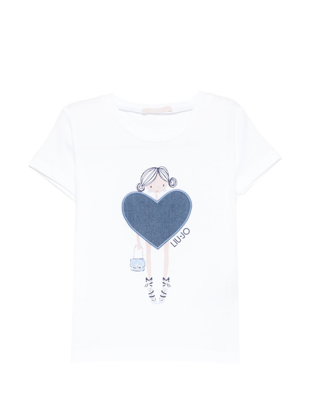 T-shirt bianca per bambina KA6118JS003 P9532 Liu Jo 