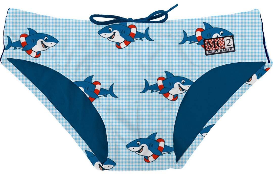 Costume azzurro per bambino BIL0001 02032L MC2 Saint Barth Kids 
