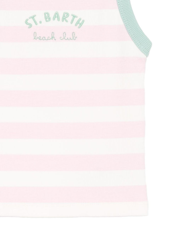T-shirt rosa/bianco/verde per bambina BLUE002 03353L MC2 Saint Barth Kids 