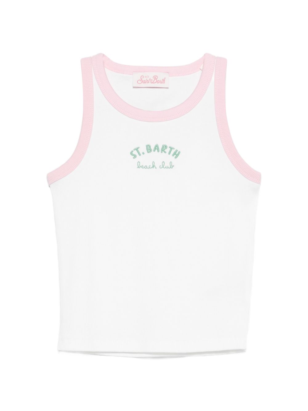 T-shirt bianca/rosa/verde per bambina BLUE002 03364L MC2 Saint Barth Kids 