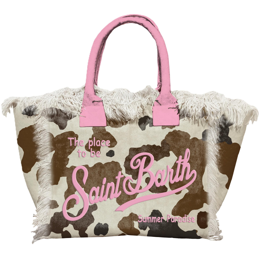 Borsa marrone/bianca per bambina COL0001 00327L MC2 Saint Barth Kids 