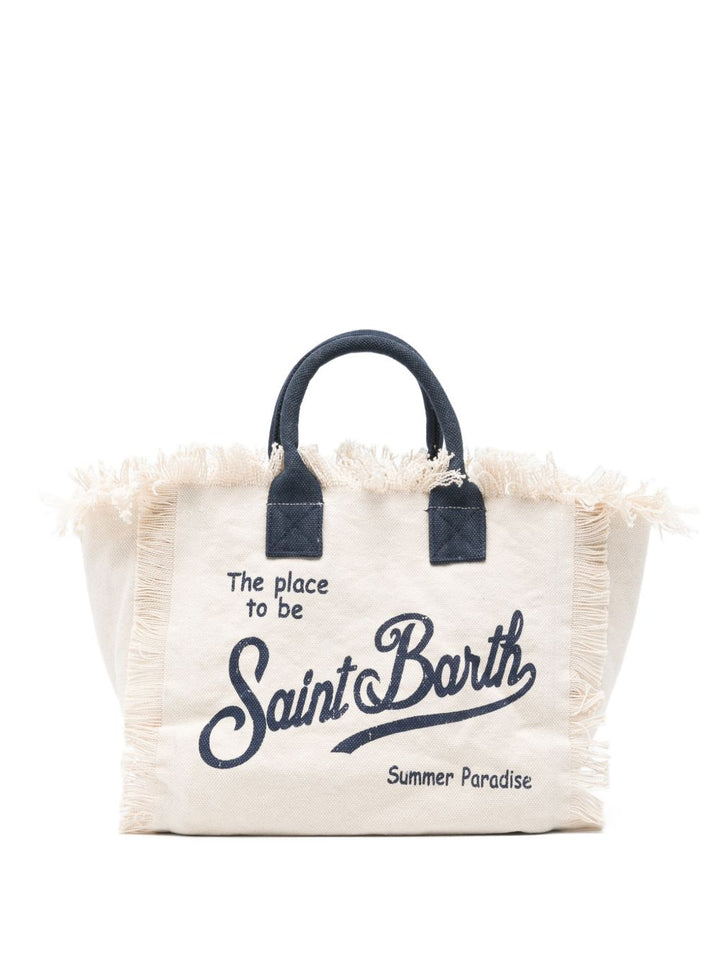 Borsa bianca/blu per bambina COL0001 02564L MC2 Saint Barth Kids 