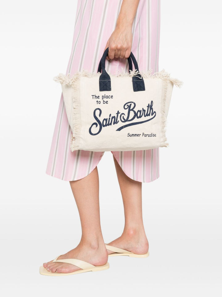 Borsa bianca/blu per bambina COL0001 02564L MC2 Saint Barth Kids 