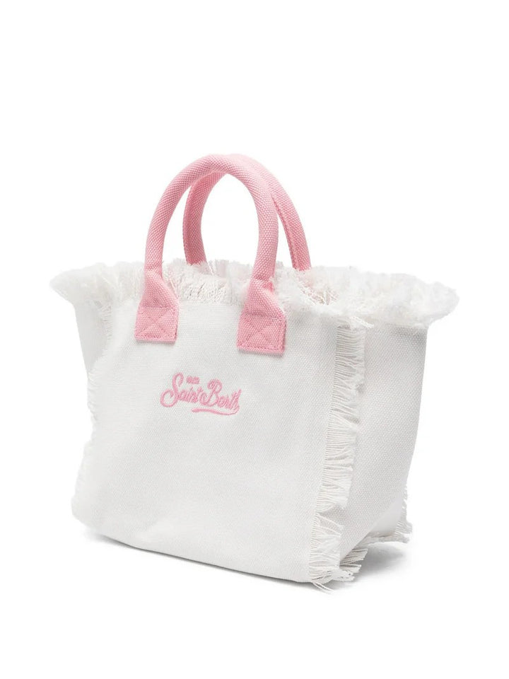 Borsa bianca/rosa per bambina COL0001 02634L MC2 Saint Barth Kids 