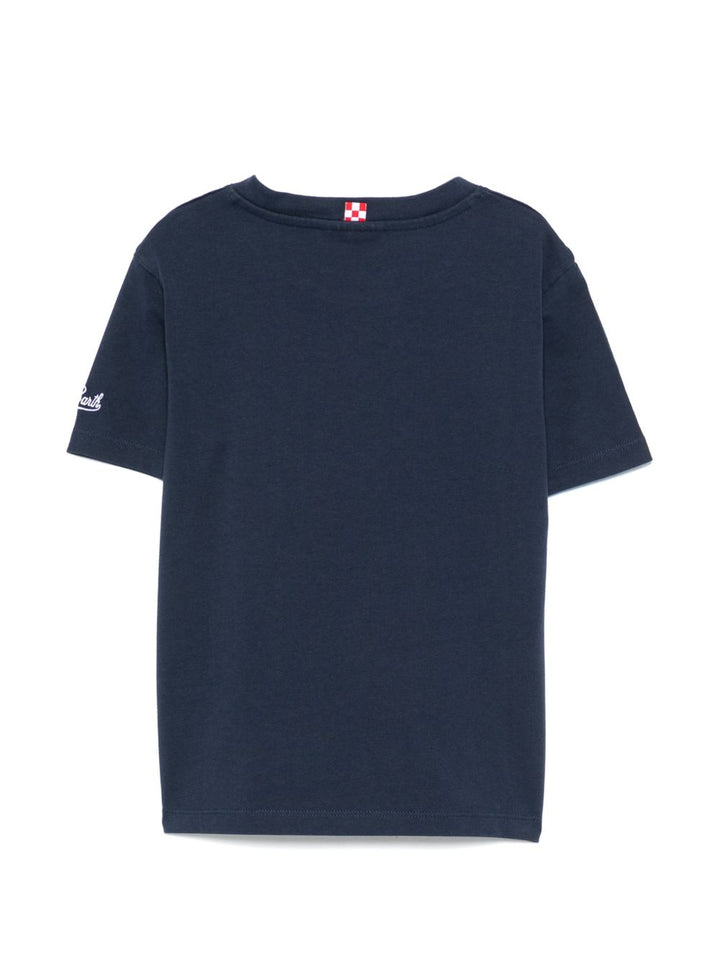 T-shirt blu navy per bambino DNV0001 00291L MC2 Saint Barth Kids 