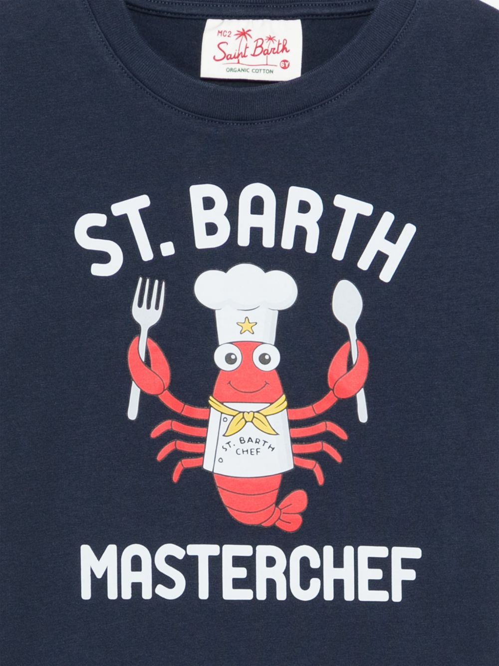 T-shirt blu navy per bambino DNV0001 00291L MC2 Saint Barth Kids 
