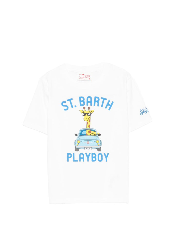 T-shirt bianca per bambino DNV0001 01957L MC2 Saint Barth Kids 