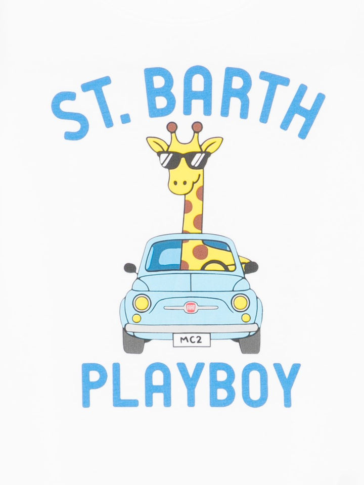 T-shirt bianca per bambino DNV0001 01957L MC2 Saint Barth Kids 