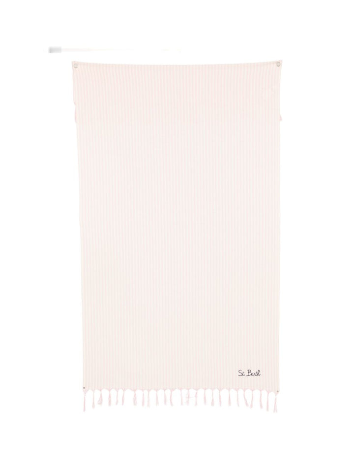 Telo mare rosa/beige per bambina FOUL002 00198L MC2 Saint Barth Kids 