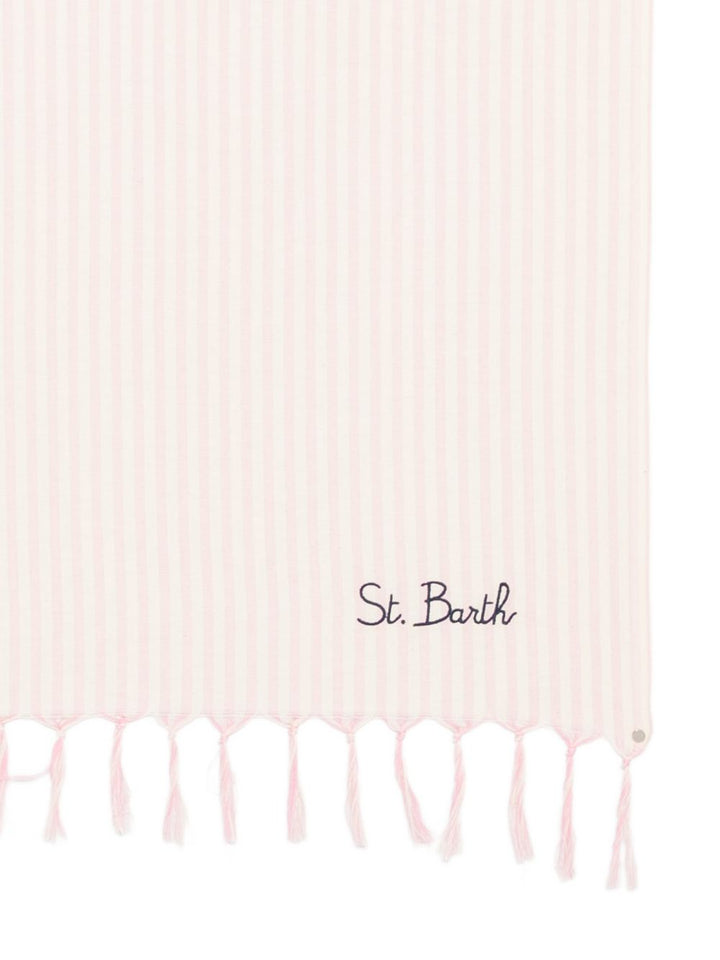 Telo mare rosa/beige per bambina FOUL002 00198L MC2 Saint Barth Kids 