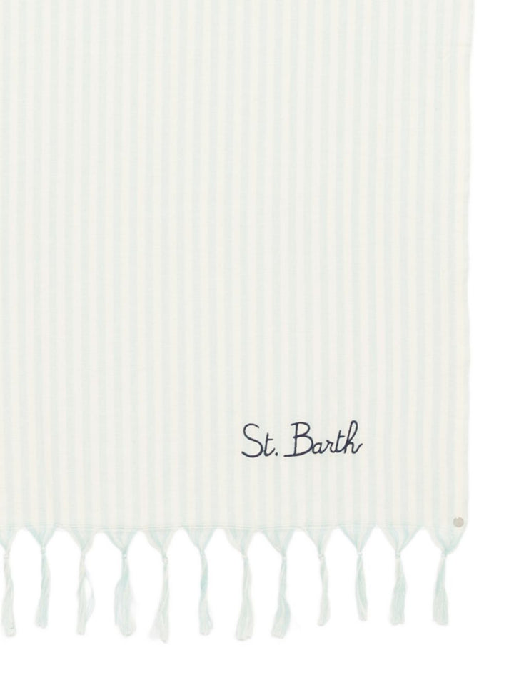 Telo mare bianco/azzurro chiaro per bambina FOUL002 00659L MC2 Saint Barth Kids 