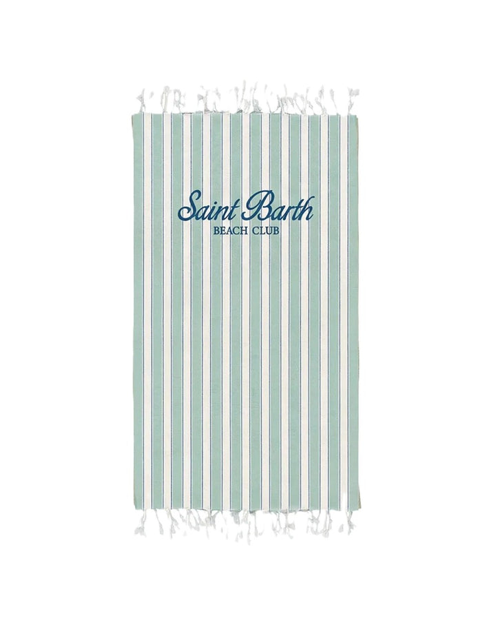 Telo mare verde/avorio per bambina FOUL002 00937L MC2 Saint Barth Kids 