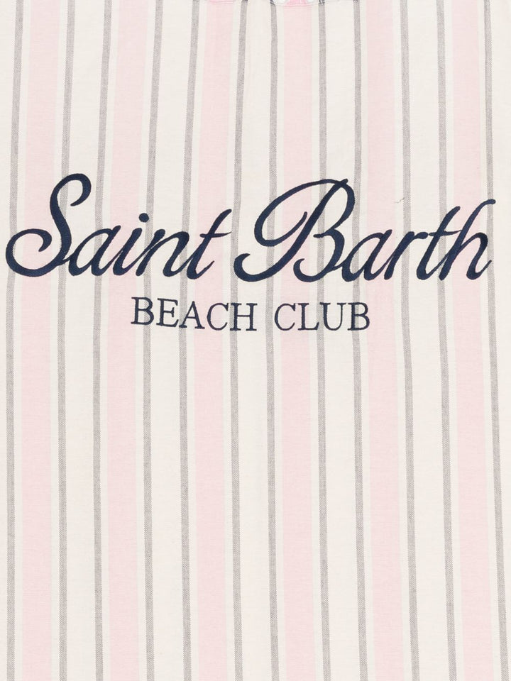 Telo da mare rosa/beige/verde per bambina FOUL002 02598L MC2 Saint Barth Kids 
