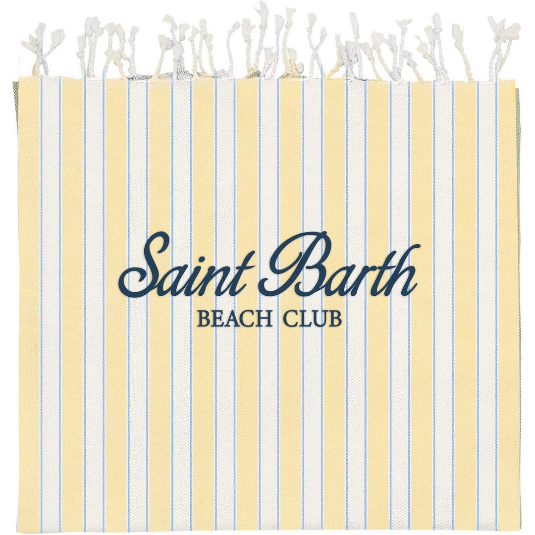 Telo mare bianco/giallo per bambina FOUL002 02600L MC2 Saint Barth Kids 