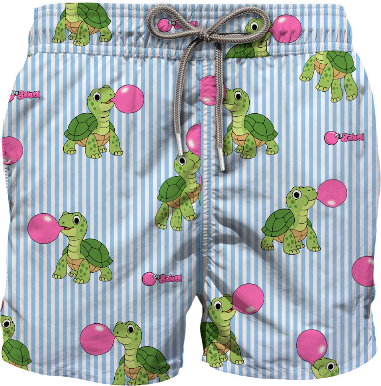 Costume azzurro/bianco/multicolor per bambino JEA0001 02201L MC2 Saint Barth Kids 