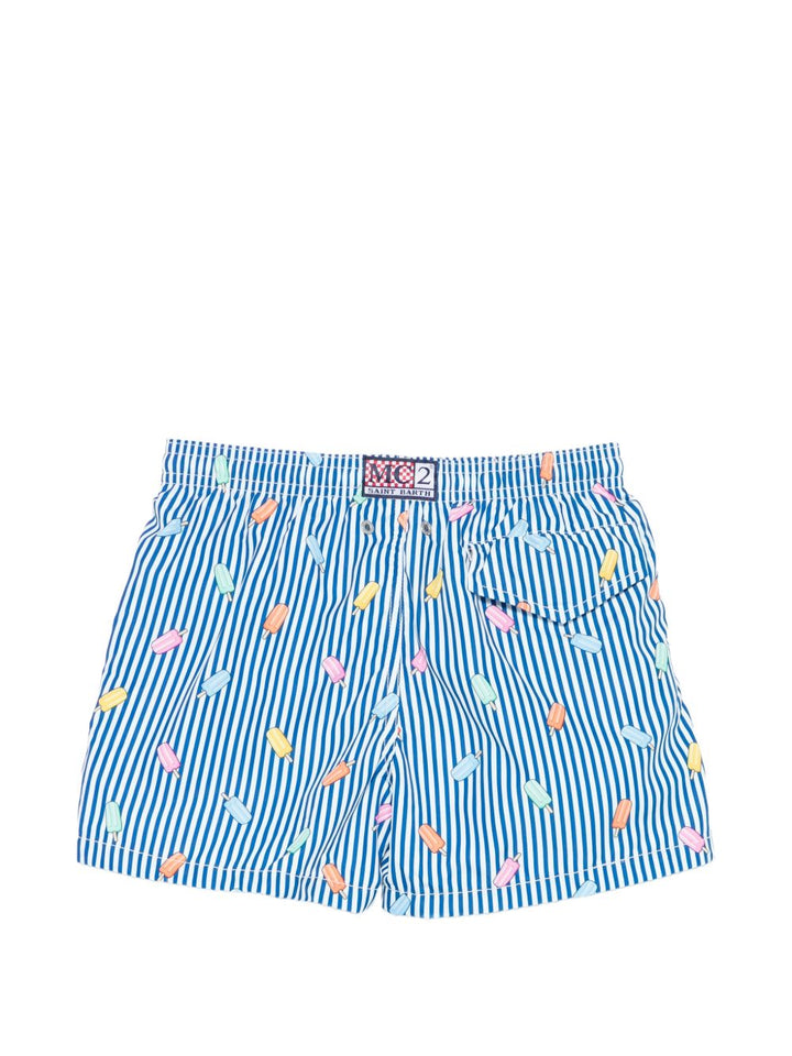Costume blu/bianco per bambino JEA0004 02615L MC2 Saint Barth Kids 