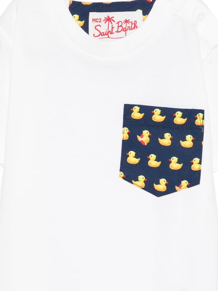 T-shirt bianca per bambino KEA0001 03568L MC2 Saint Barth Kids 