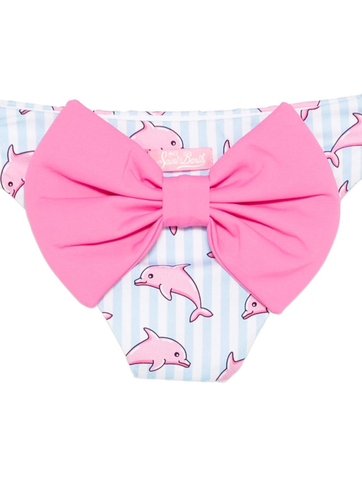 Costume bianco/azzurro per bambina MAD0001 03390L MC2 Saint Barth Kids 