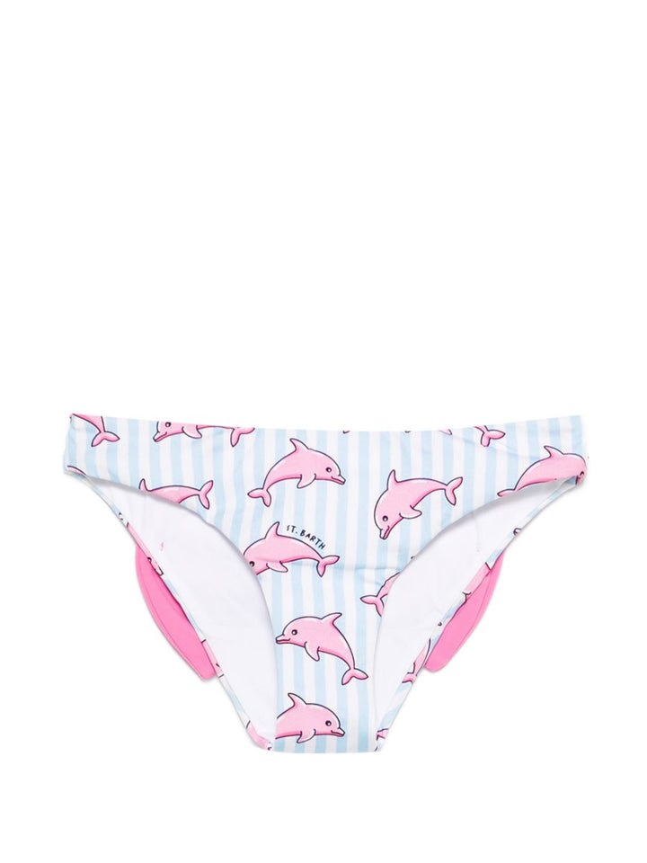 Costume bianco/azzurro per bambina MAD0001 03390L MC2 Saint Barth Kids 