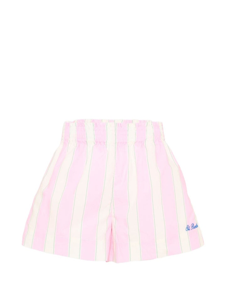 Bermuda rosa/bianca/verde per bambina MEA001 00897L MC2 Saint Barth Kids 