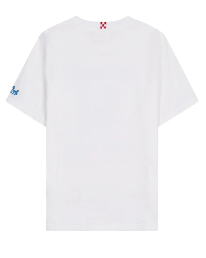 T-shirt bianca/blu per bambino TSH0001 03029H MC2 Saint Barth Kids 