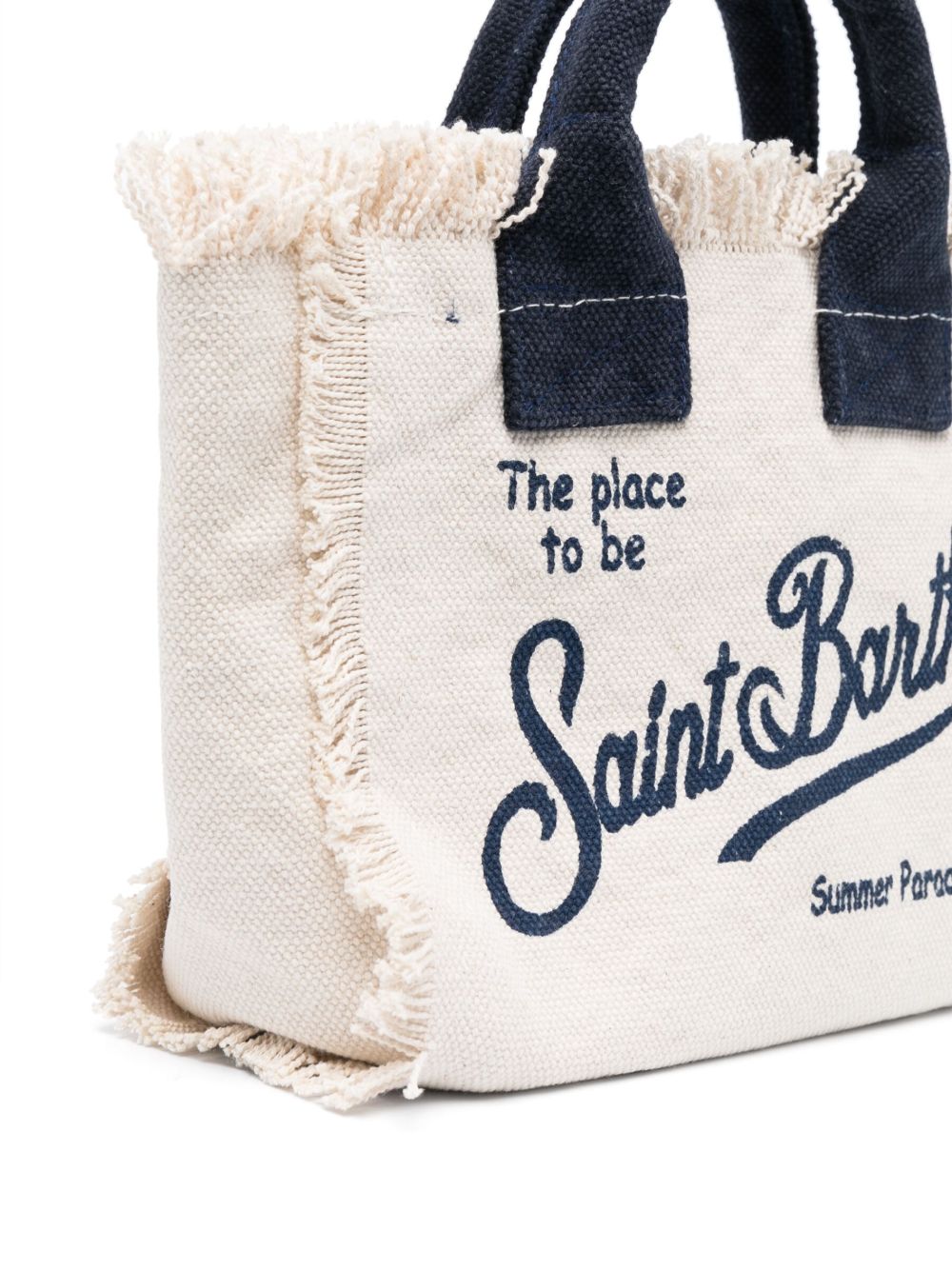 Borsa bianca/blu scuro per bambina VAMI001 02564L MC2 Saint Barth Kids 